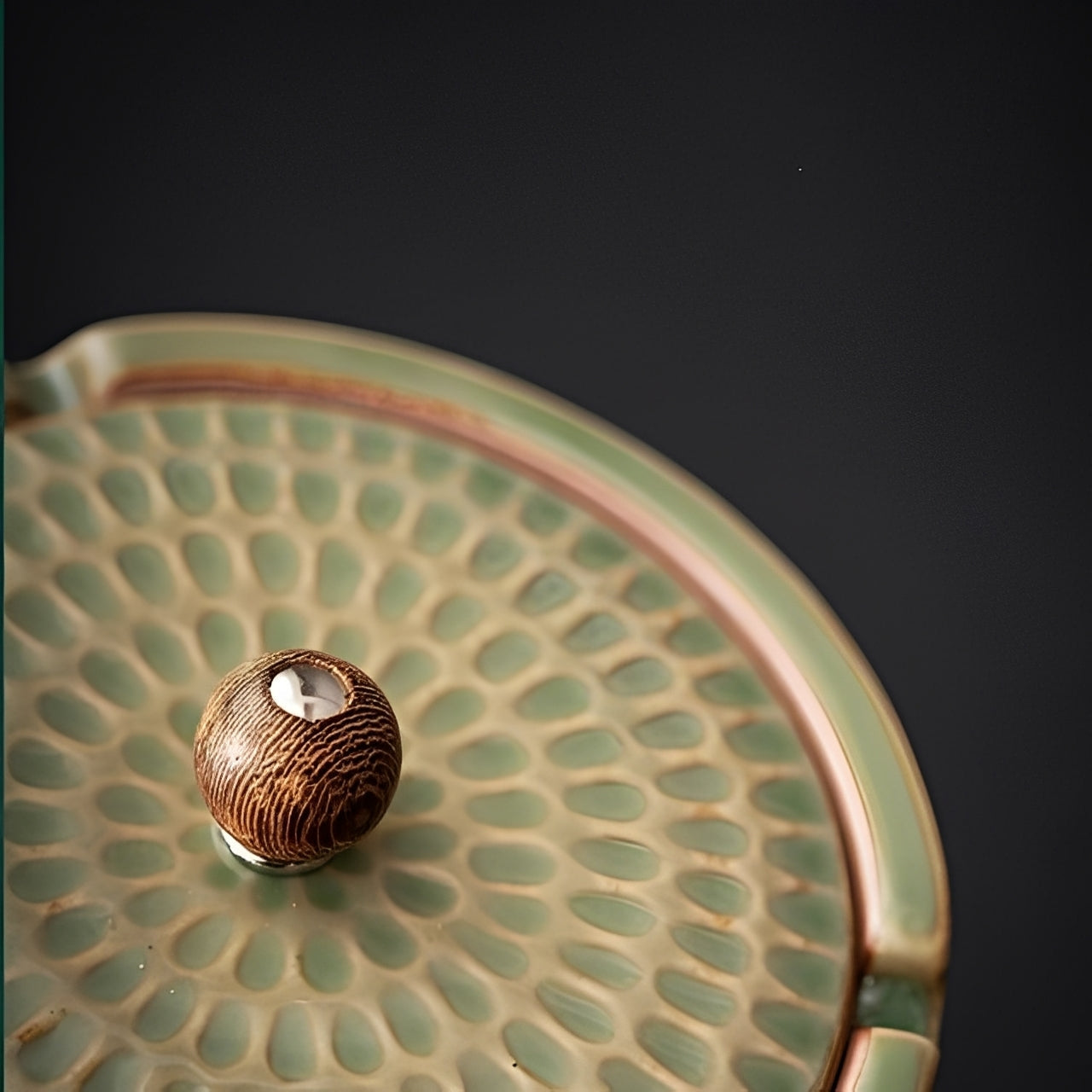 Ming – Cendrier en céramique avec couvercle style chinois