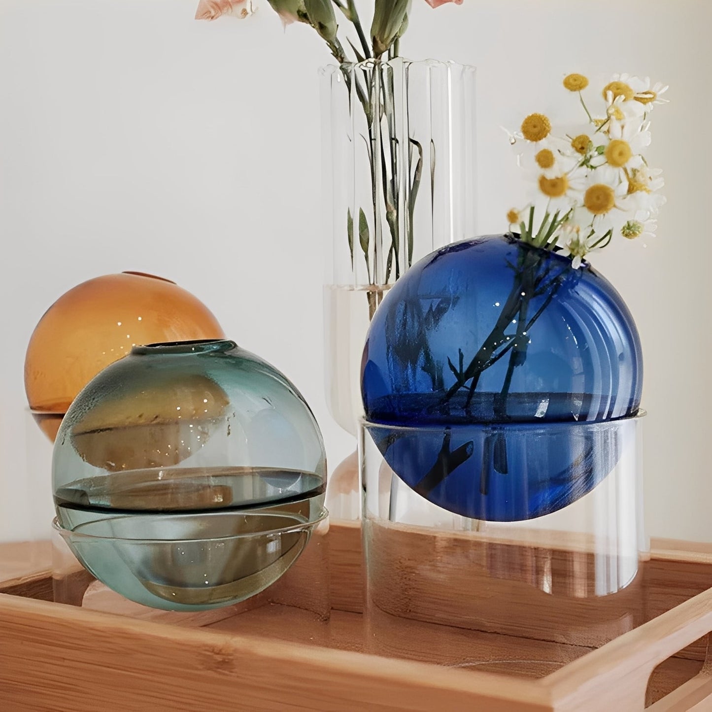 Amira – Vase en Verre Colorée Décoration
