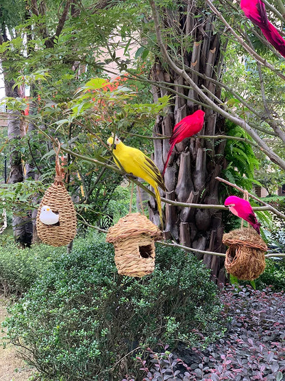 Décoration d'extérieur à suspendre en forme de perroquet exotique