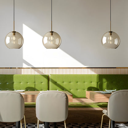 Isadora – Suspension en Verre Cognac au Style Moderne