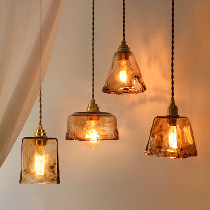 Claribel – Suspension vintage avec verre d'albâtre