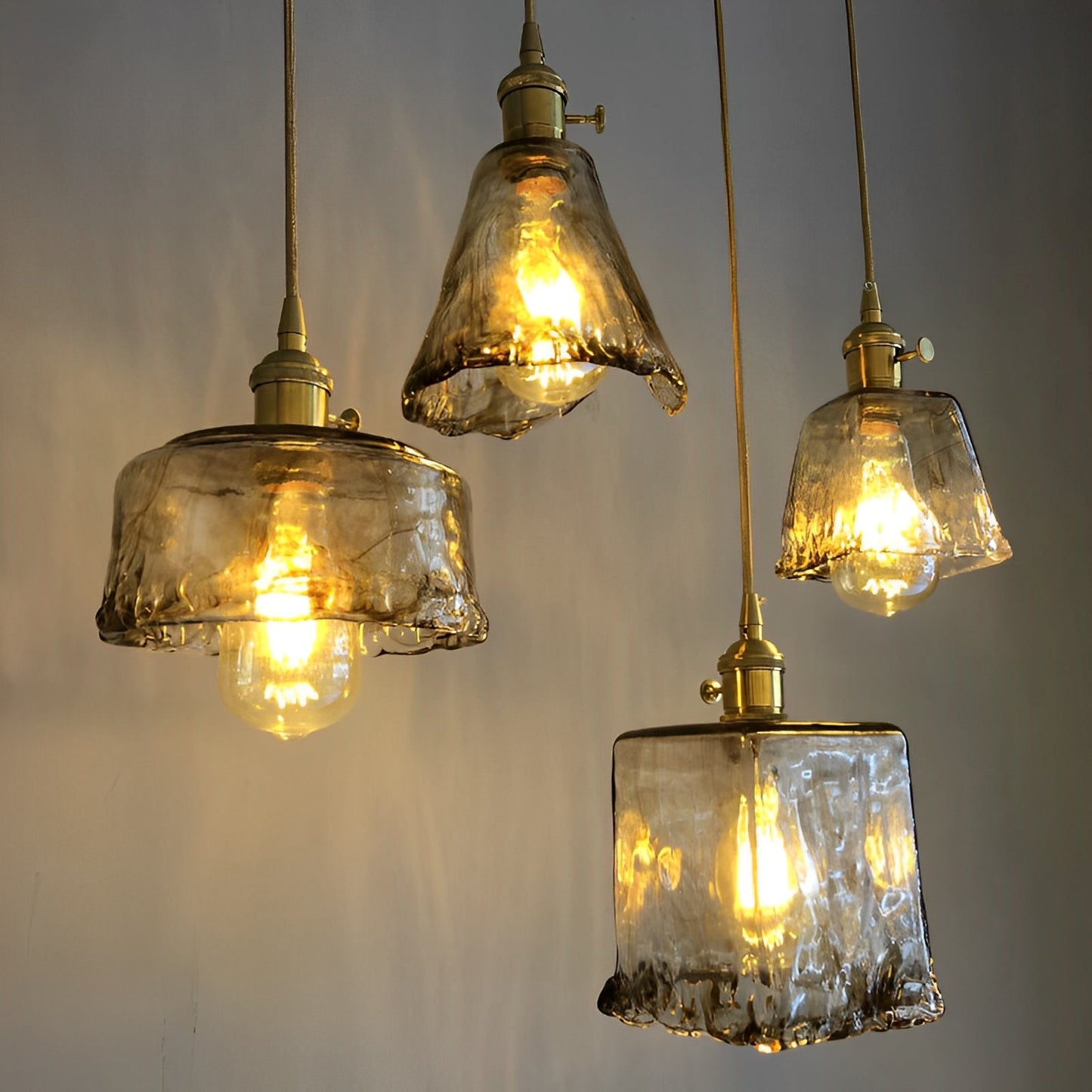 Claribel – Suspension vintage avec verre d'albâtre