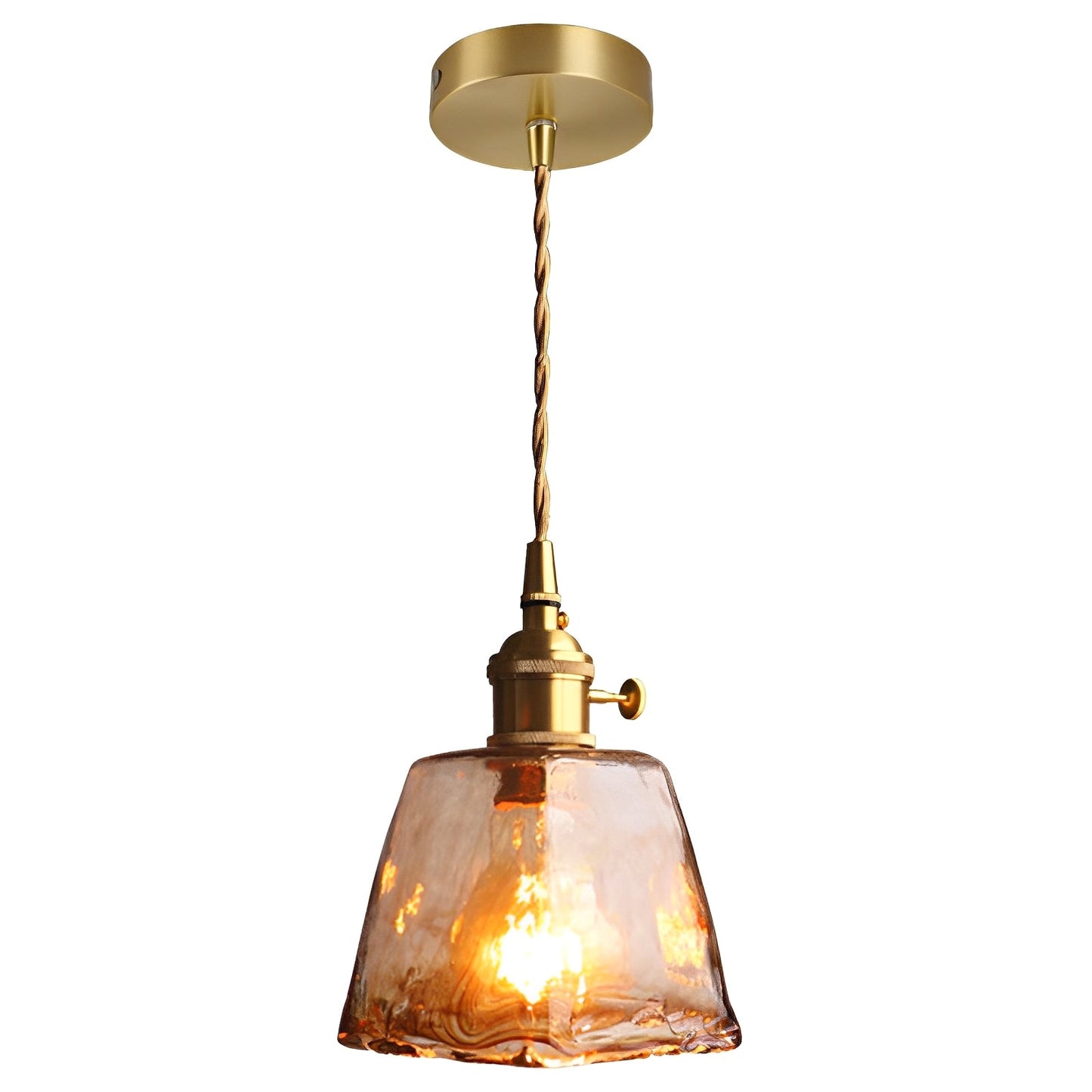 Claribel – Suspension vintage avec verre d'albâtre