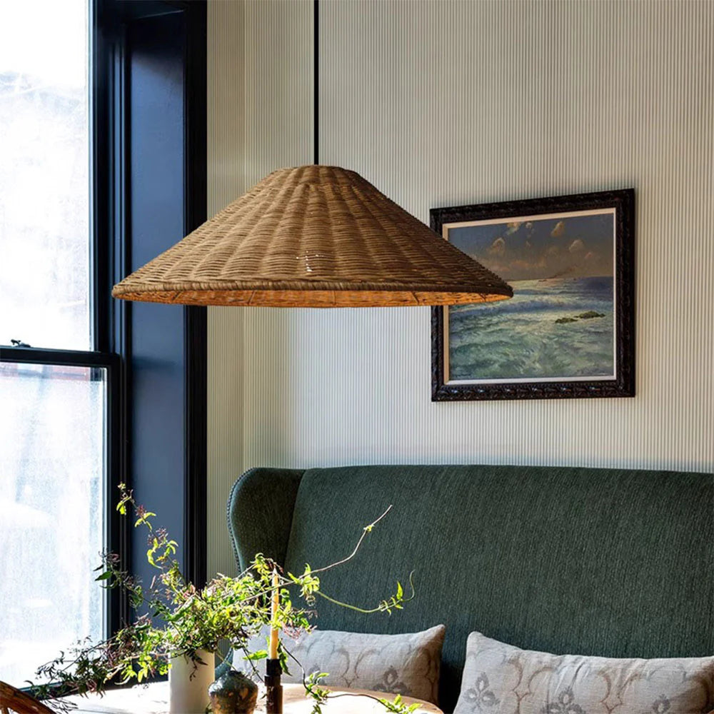 Niva – Lampe suspendue en rotin Boho