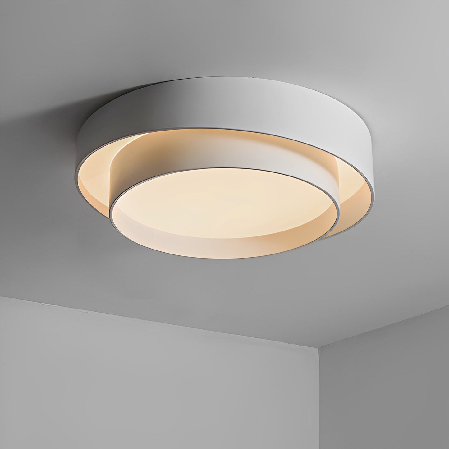 Noreva – Lampe de plafond blanche avec télécommande