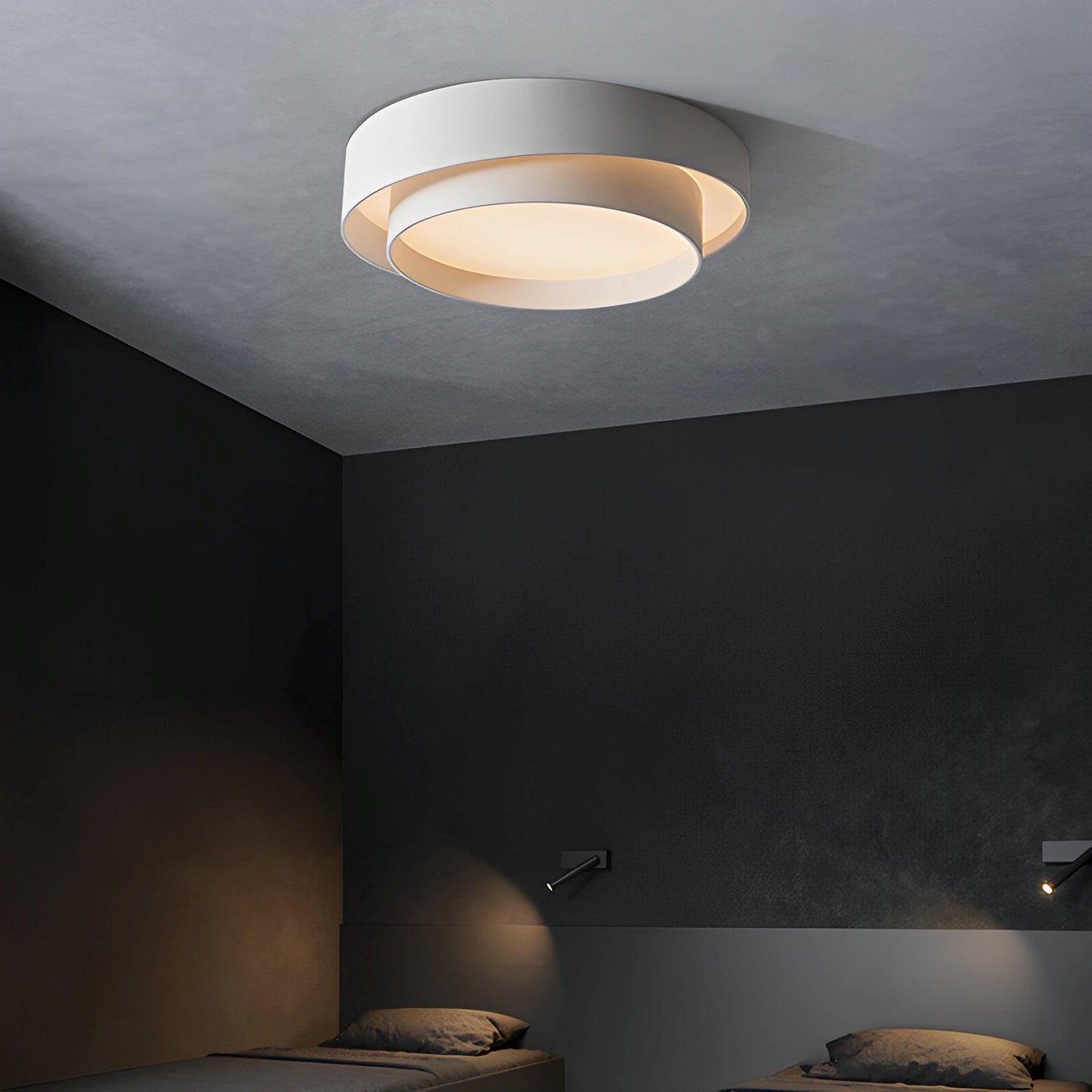 Noreva – Lampe de plafond blanche avec télécommande