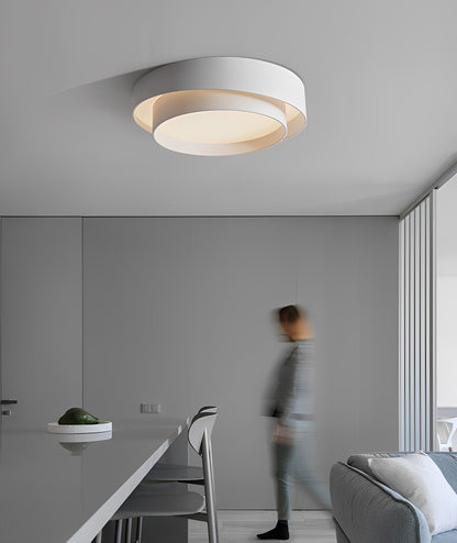 Noreva – Lampe de plafond blanche avec télécommande