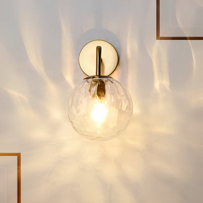 Aurelia – Applique avec verre sphérique à motif rayé