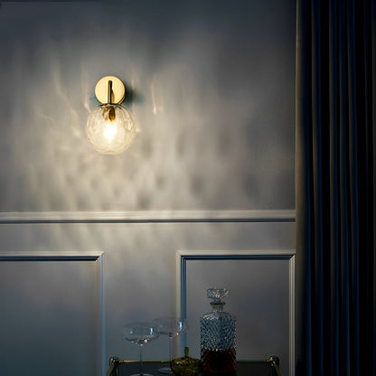 Aurelia – Applique avec verre sphérique à motif rayé