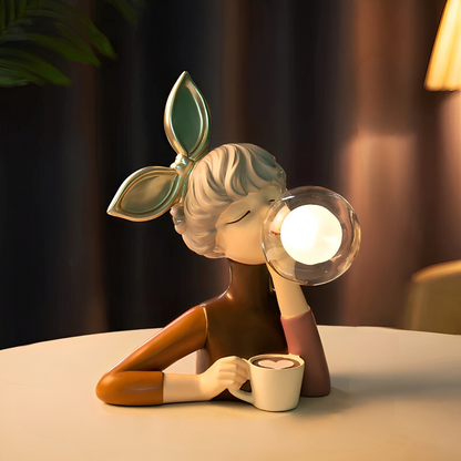 Mavie – Lampe de Table Fille Bulle Nordique