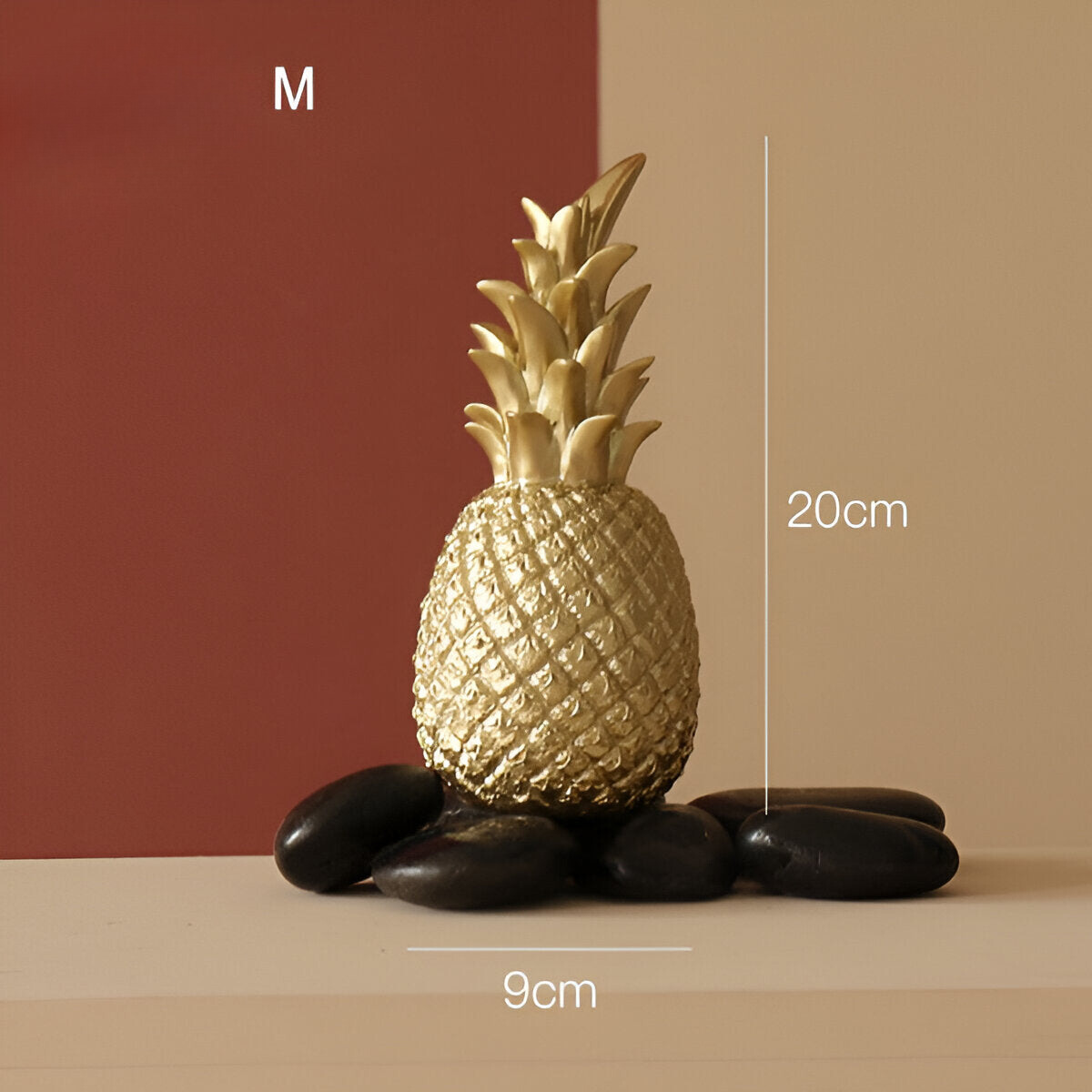 Phineas – Décoration ananas stylisée en résine pour accents d'été