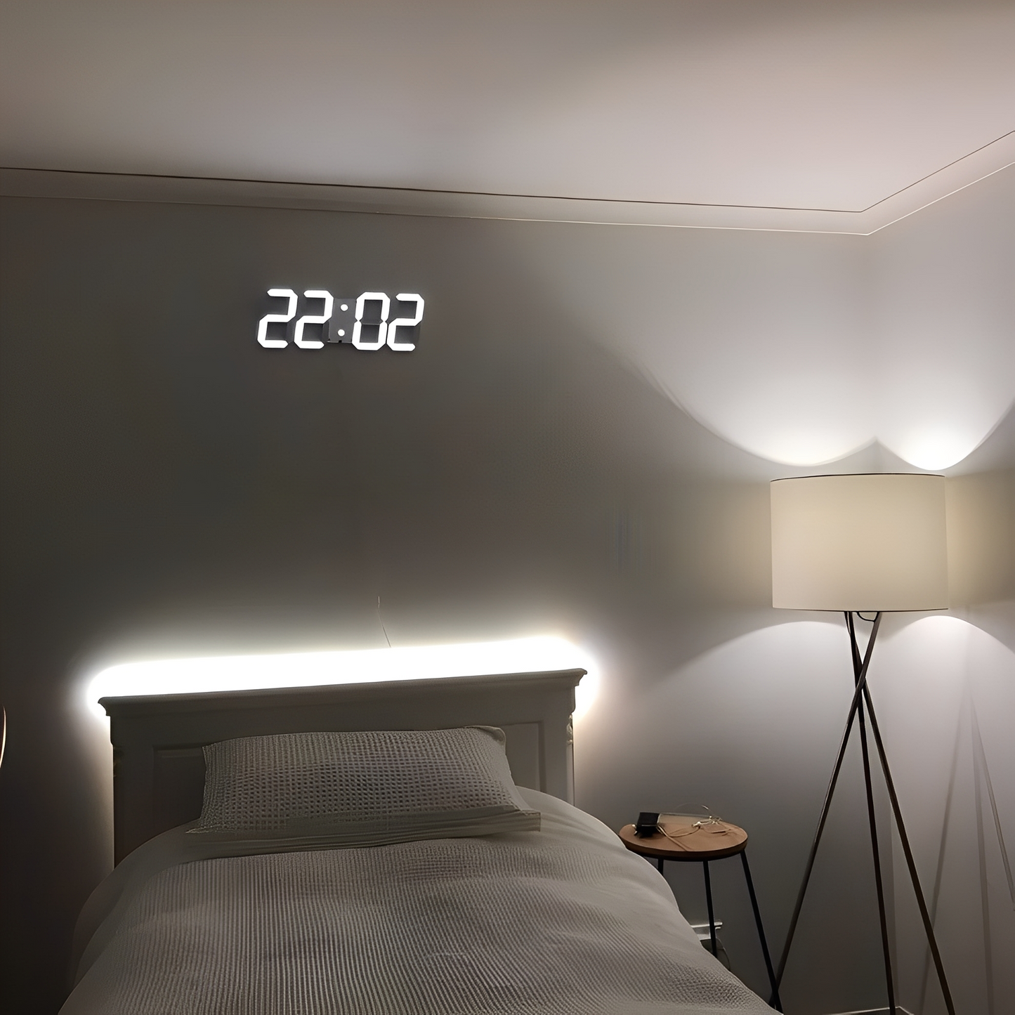 Nyvox – Horloge numérique LED 3D moderne