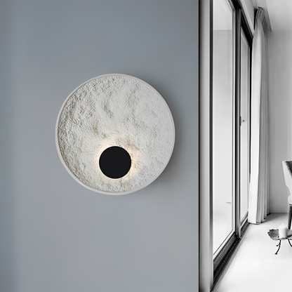 Lunaris – Applique murale ronde avec LED et design globe blanc