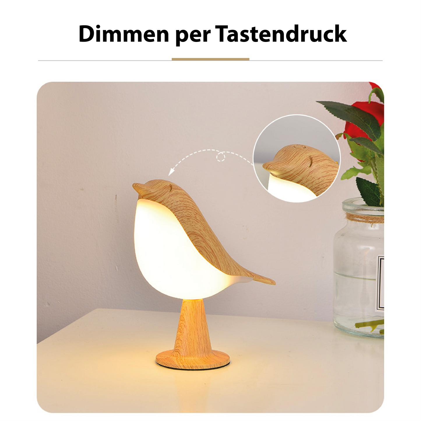MissOiseau – Petite lampe décorative en forme d’oiseau rêveur