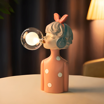 Mavie – Lampe de Table Fille Bulle Nordique