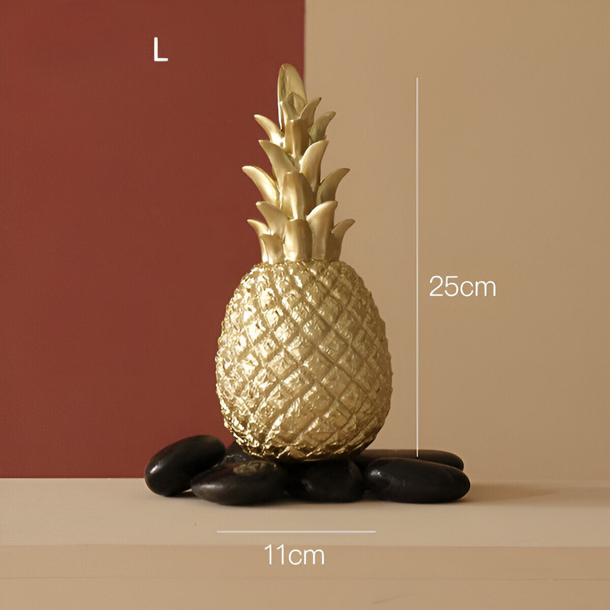 Phineas – Décoration ananas stylisée en résine pour accents d'été