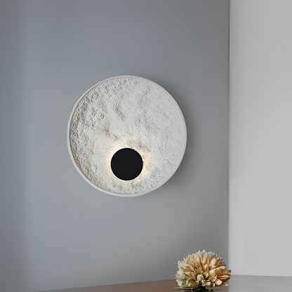 Lunaris – Applique murale ronde avec LED et design globe blanc