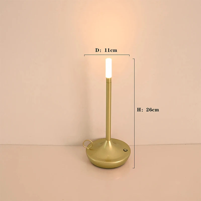 Elina – Lampe de table rétro portable avec effet bougie