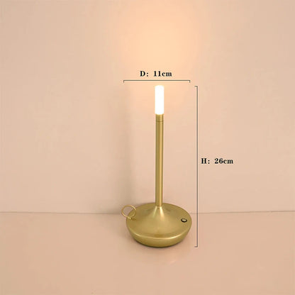 Elina – Lampe de table rétro portable avec effet bougie