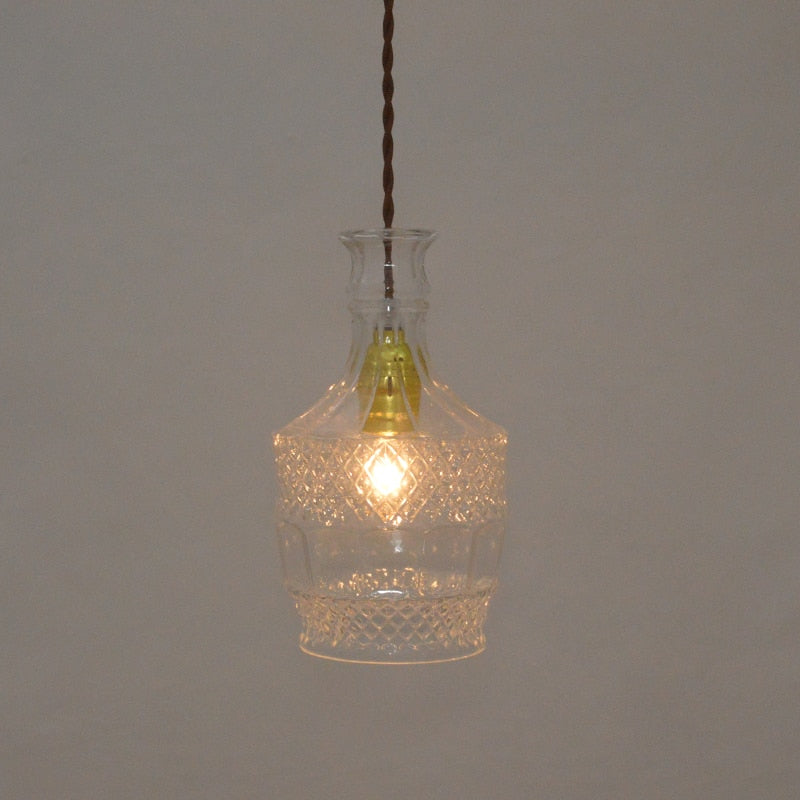 Elva – Lampe LED moderne en bouteille de verre