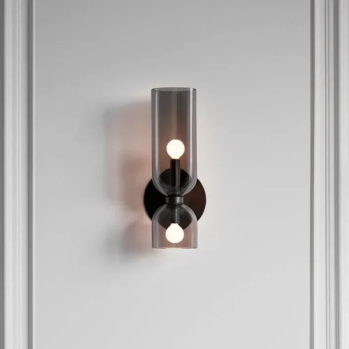 DuoVerre – Applique murale LED à double tête en verre élégant