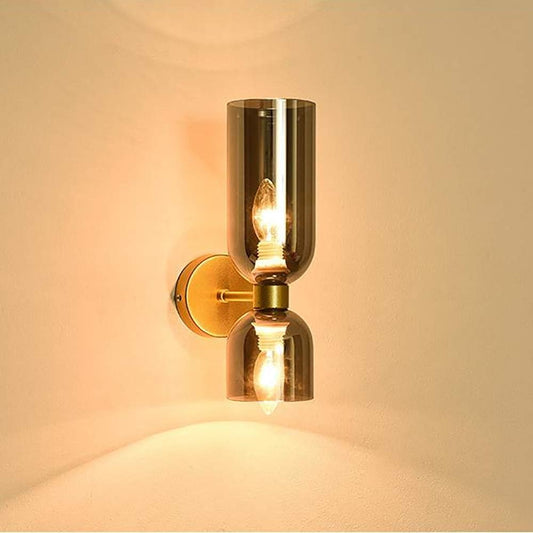 DuoVerre – Applique murale LED à double tête en verre élégant