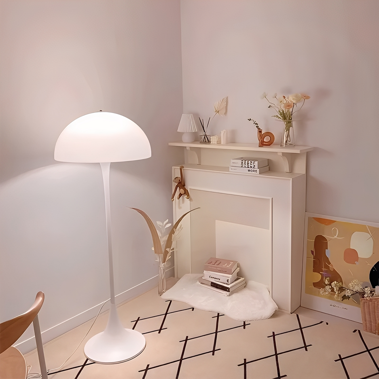 Cora – Lampe à Pied Nordique en Forme de Champignon