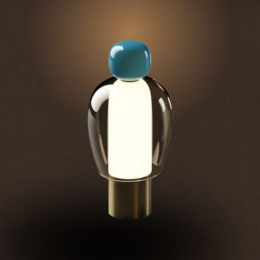 Claria – Lampe de table en verre LED dimmable et rechargeable pour accents déco modernes