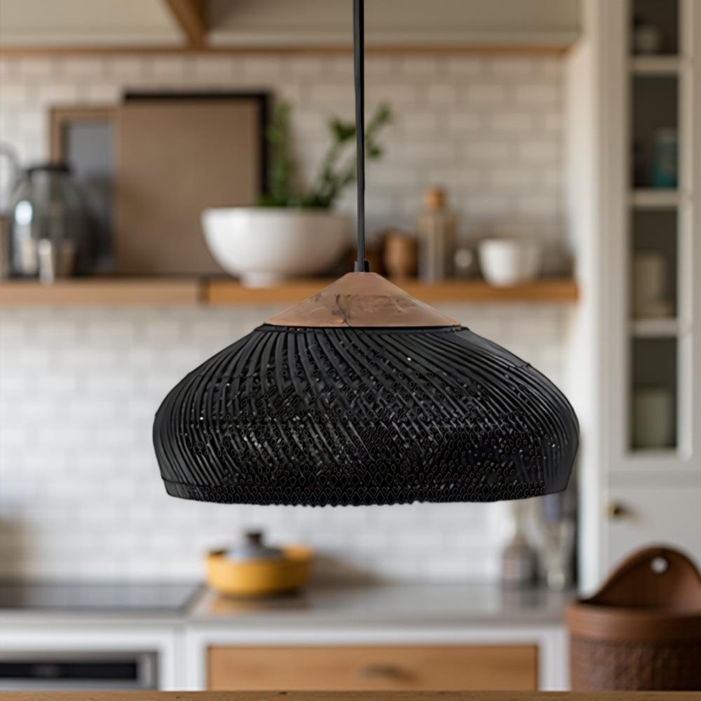 Ella – Plafonnier en rotin asiatique