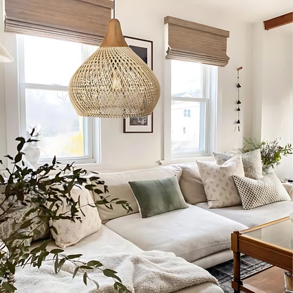 Yuji – Suspension en rotin Boho