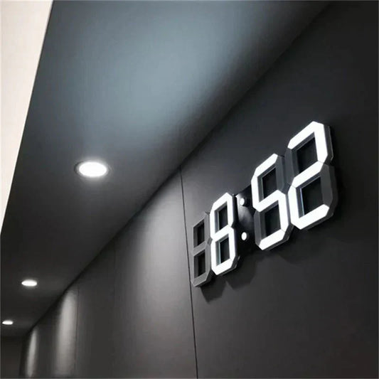 LumiHorloge – Horloge murale LED 3D avec intensité réglable