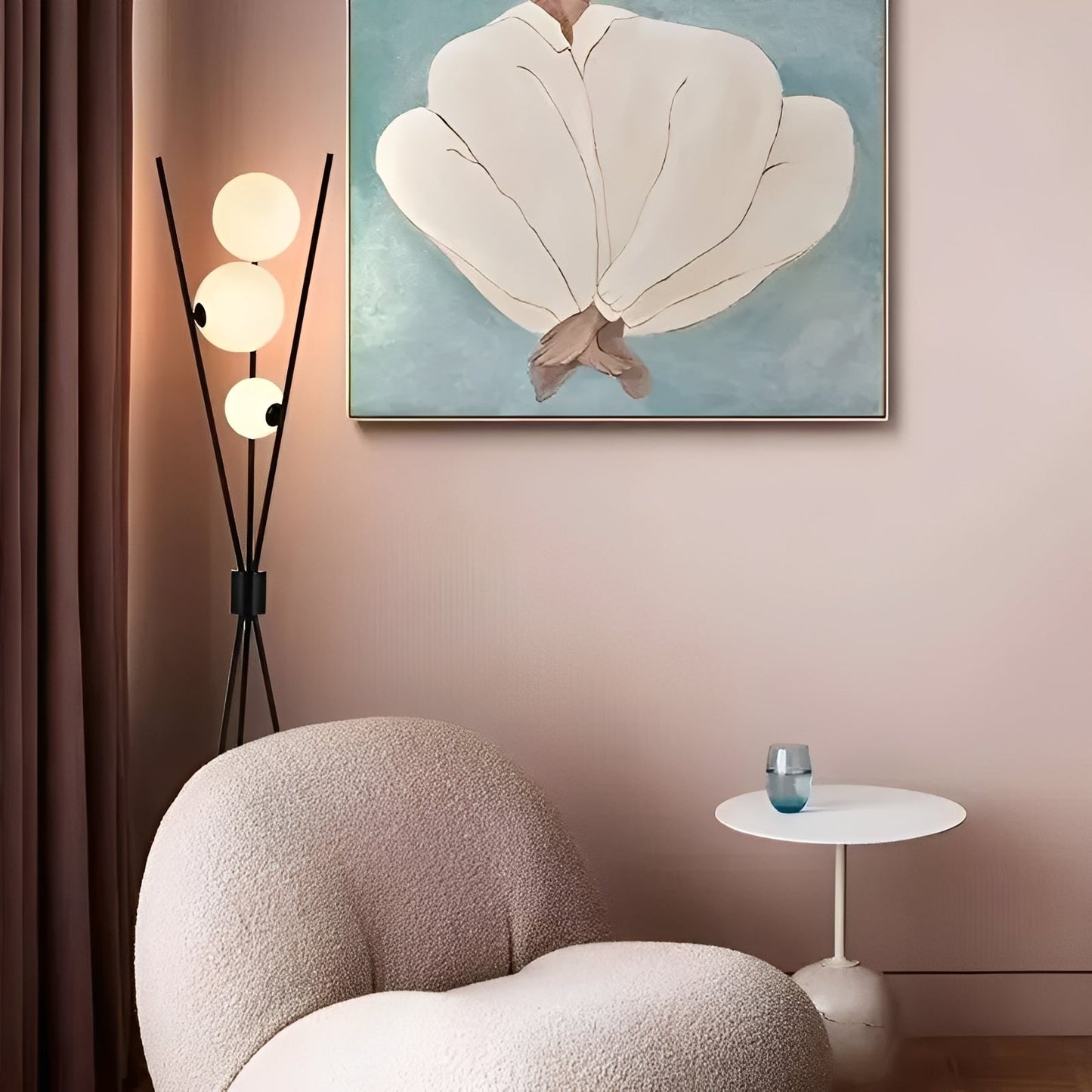 Analie – Lampe sur pied minimaliste design lune