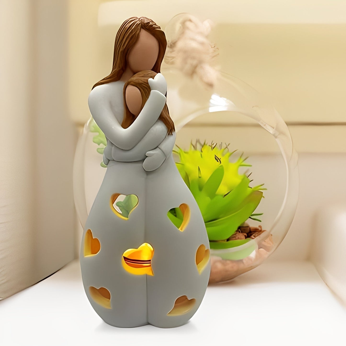 Maria – Lampe en résine rustique