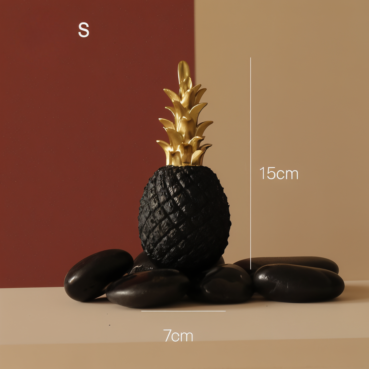 Phineas – Décoration ananas stylisée en résine pour accents d'été