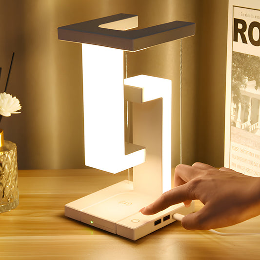 Leviora – Lampe de table LED flottante avec charge sans fil