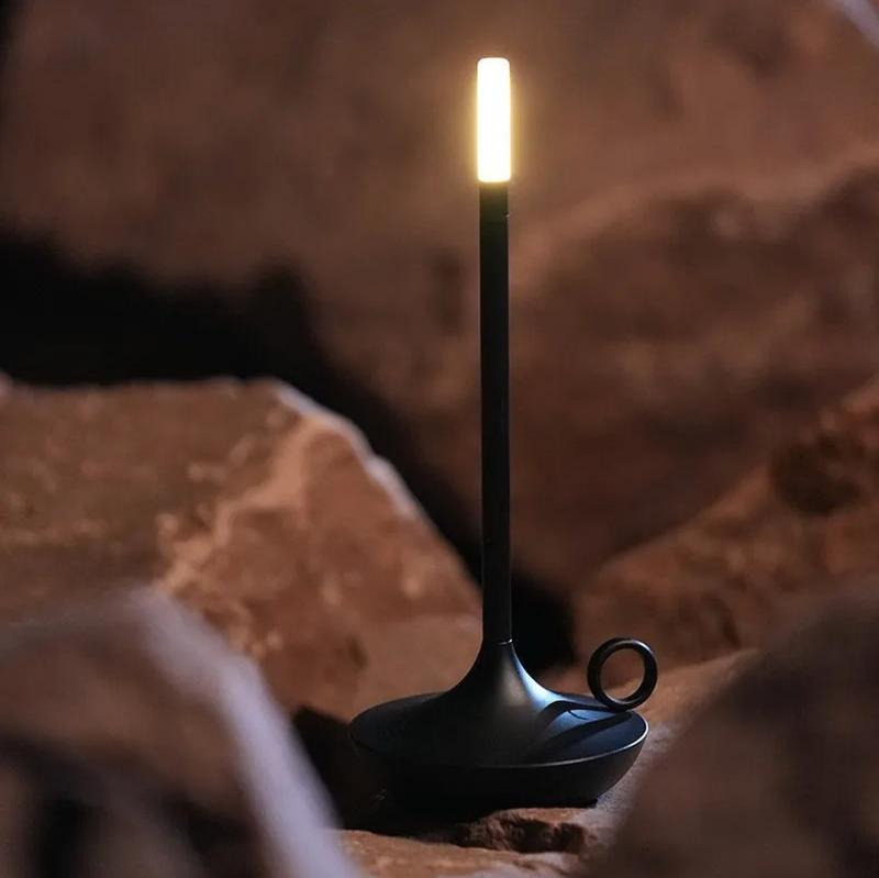 Elina – Lampe de table rétro portable avec effet bougie