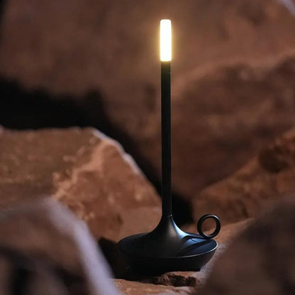 Elina – Lampe de table rétro portable avec effet bougie