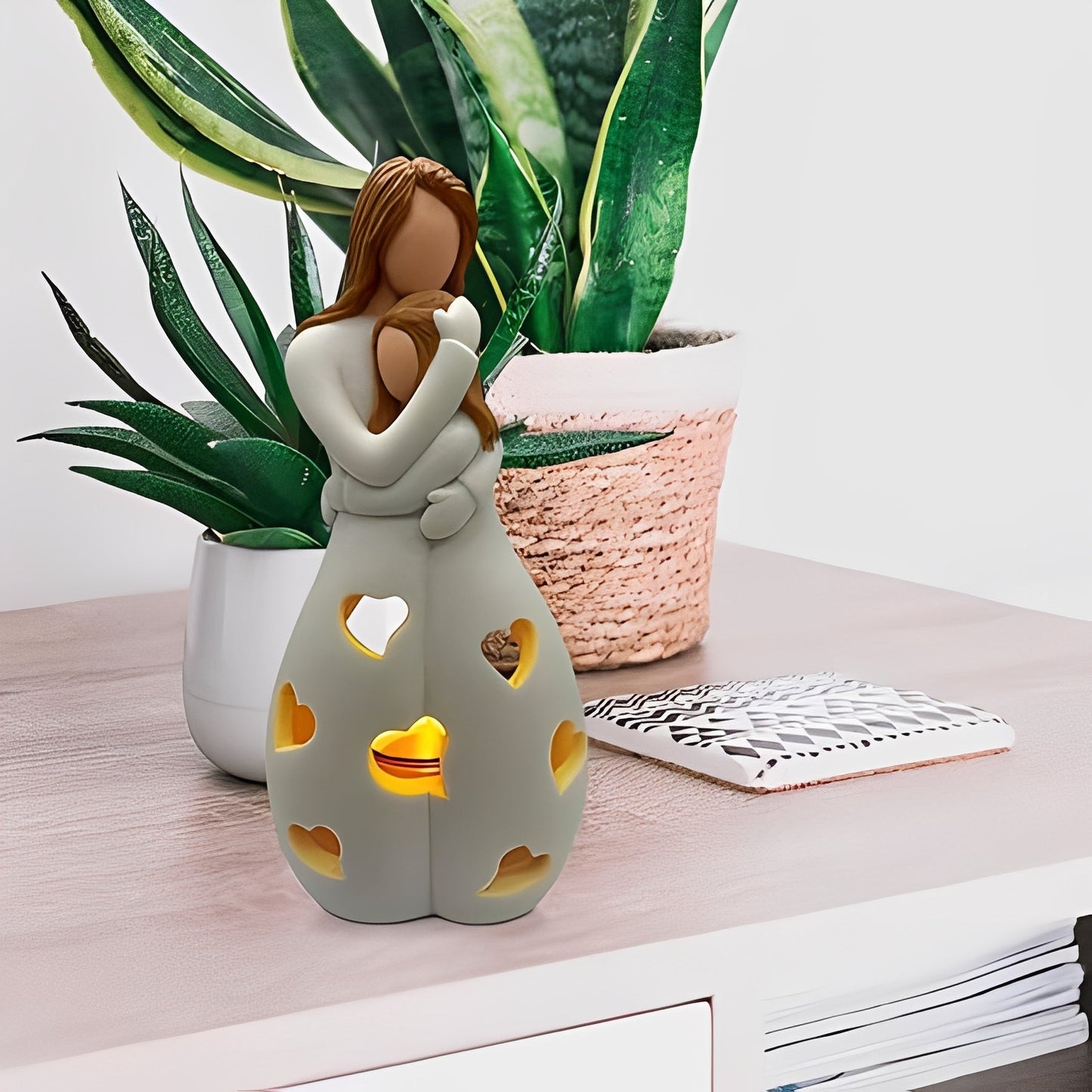 Maria – Lampe en résine rustique