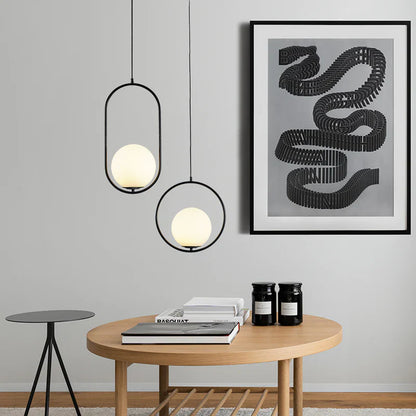 Sumire – Suspension en fer et verre classique