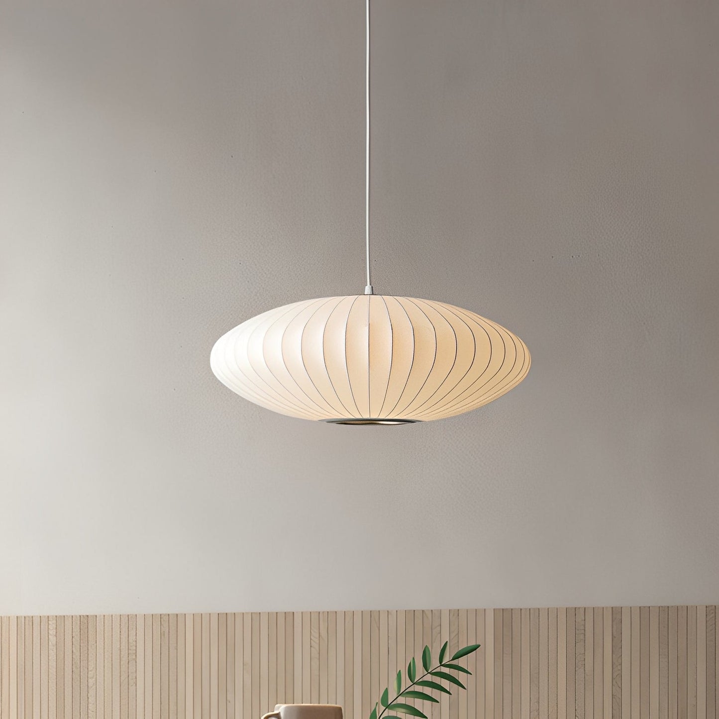 Soluna – Suspension en tissu moderne en blanc