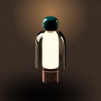 Claria – Lampe de table en verre LED dimmable et rechargeable pour accents déco modernes