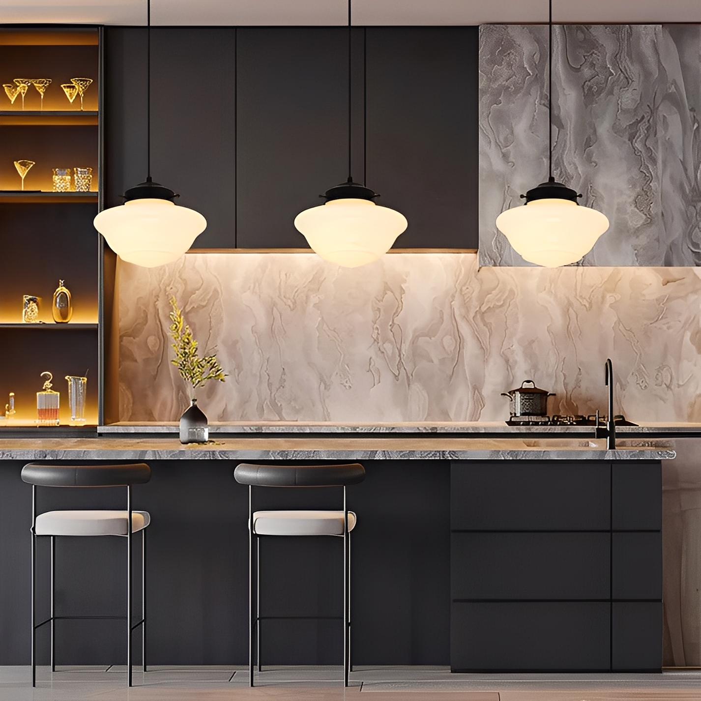 Arvida – Candelabro de Cristal Industrial Retro