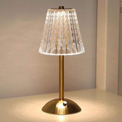 Lampe Cristal Dorée – Éclat raffiné pour déco luxueuse