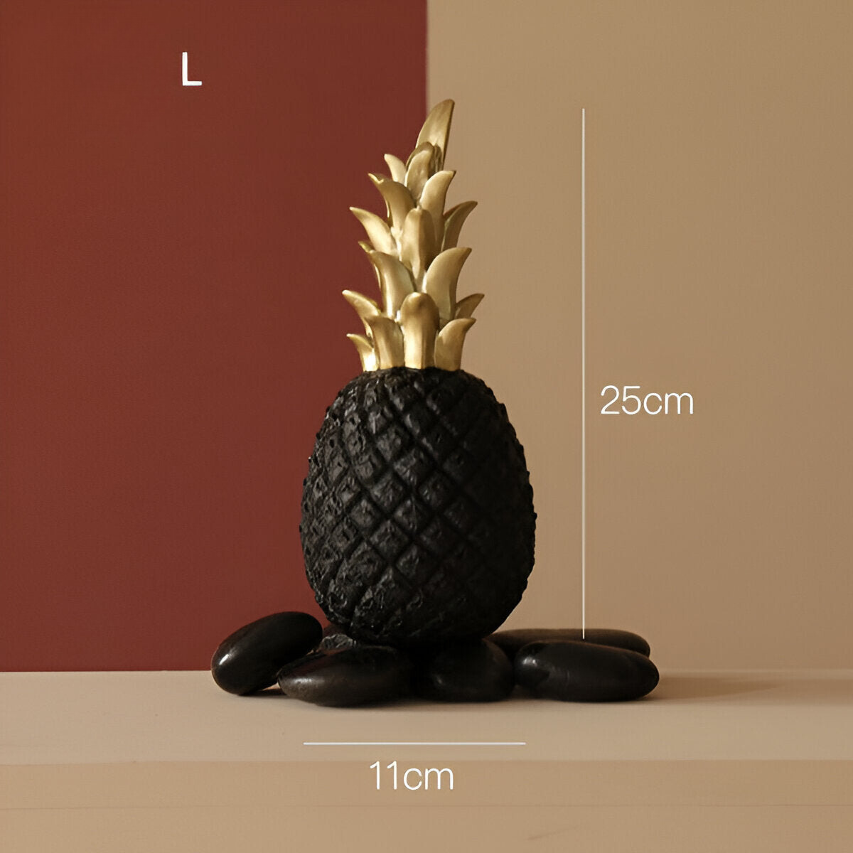Phineas – Décoration ananas stylisée en résine pour accents d'été