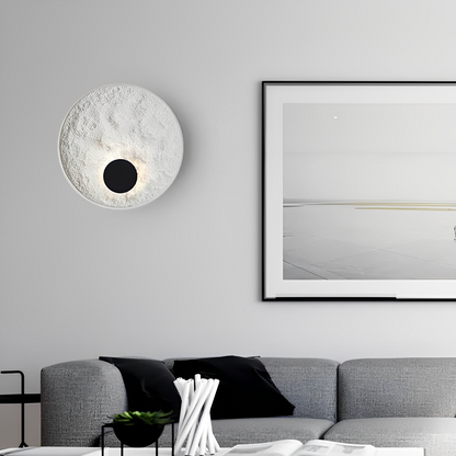 Lunaris – Applique murale ronde avec LED et design globe blanc