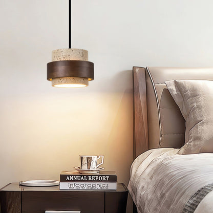 Nakoa – Lampe Suspendue Wabi-Sabi avec Pierres Rétro