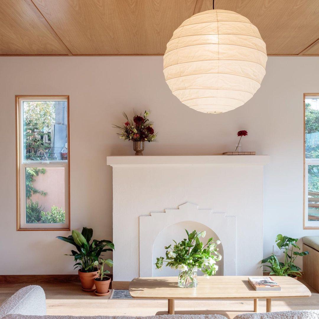 Hikari – Plafonnier Boule en Papier de Riz Japonais