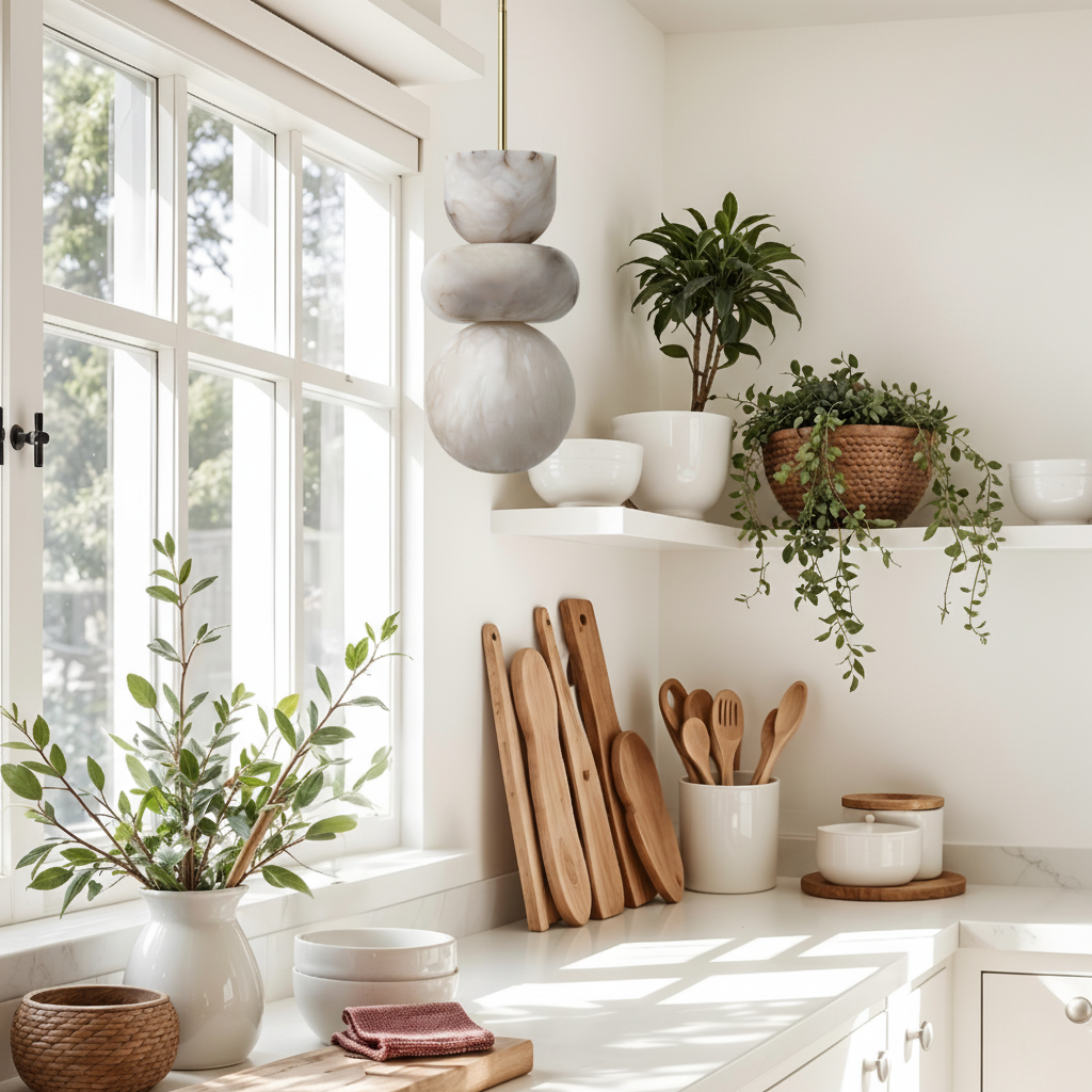 Lampe Suspendue Totem en Albâtre