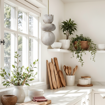 Lampe Suspendue Totem en Albâtre