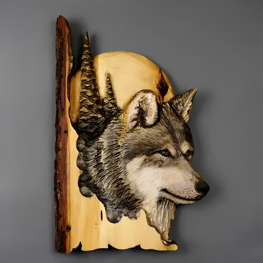 WildWood – Décoration Murale Tête d'Animal Fait Main